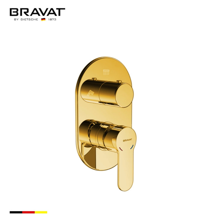 FontanaShowers Bravat Shower Valve Mixer 2Way Concealed Wall Mounted